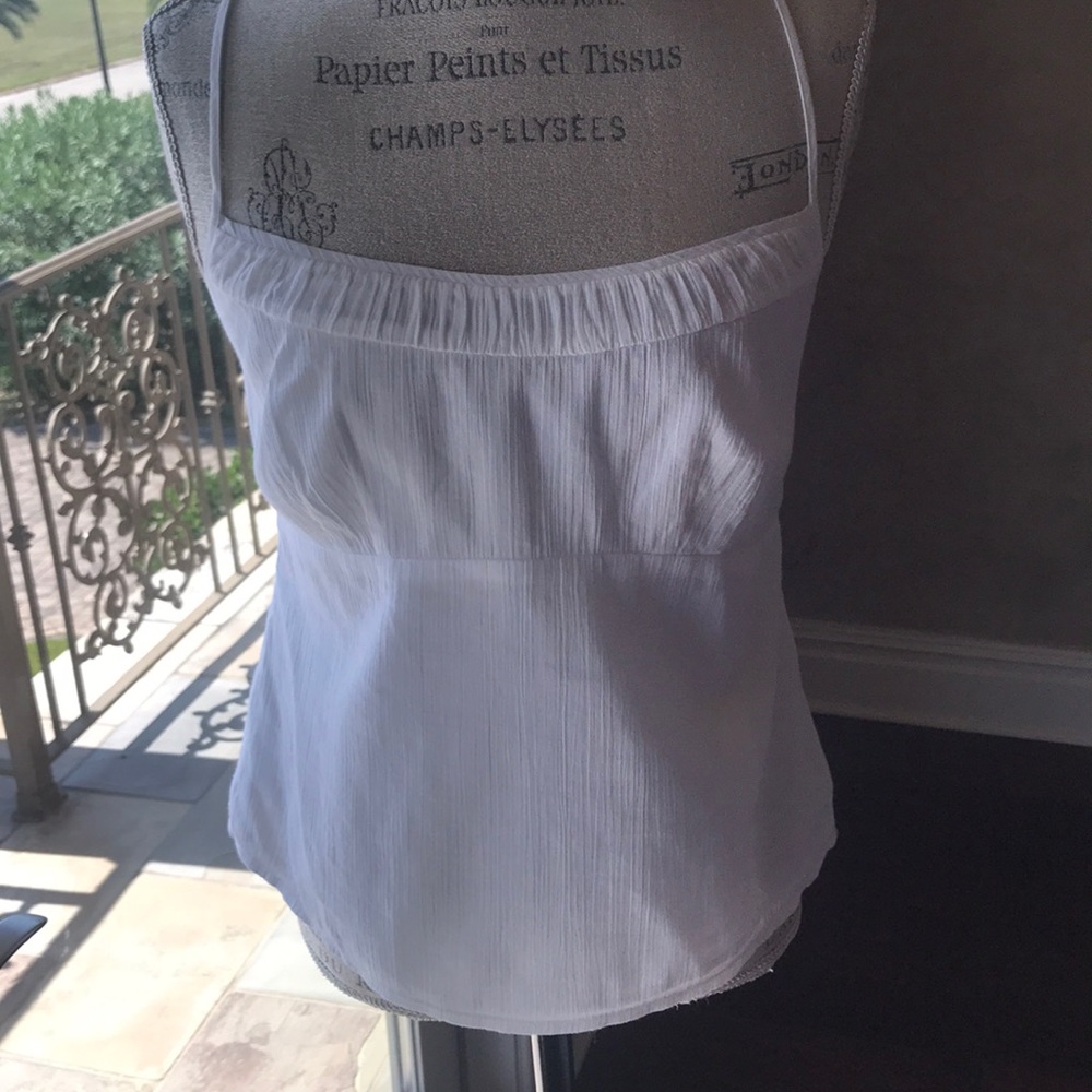 White Crisscross Top SZ 6